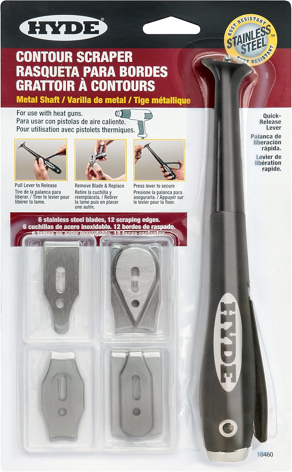 Hyde Contour Scraper with 6 Changeable Blades . multicolor - 10450